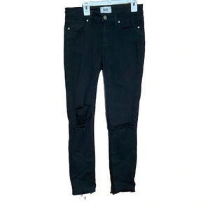 Paige Verdugo Crop Black Distressed Jean‎ Size 27